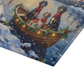 Treeing Walker Coonhound Christmas Boat Holiday Snijplank (Hoek)