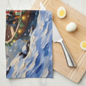 Treeing Walker Coonhound Christmas Boat Holiday Theedoek (Quarter Fold)