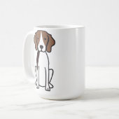 Treeing Walker Coonhound Dog Cartoon Koffiemok (Voorkant links)