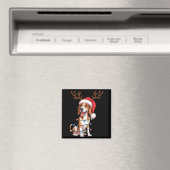 Treeing Walker Coonhound Dog Christmas Lights Sant Magneet (Insitu (Vaatwasser))