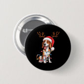 Treeing Walker Coonhound Dog Christmas Lights Sant Ronde Button 5,7 Cm (Voorkant /achterkant)