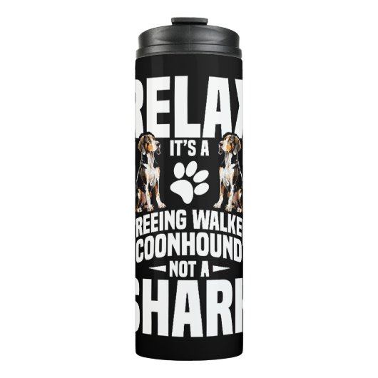 Treeing Walker Coonhound Eigenaar Puppy Ontspan He Thermosbeker (Voorkant)