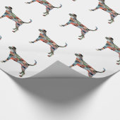 Treeing Walker Coonhound Geometric Silhouette Cadeaupapier (Hoek)