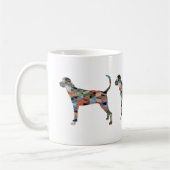 Treeing Walker Coonhound Geometric Silhouette Koffiemok (Links)