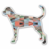 Treeing Walker Coonhound Geometric Silhouette Sticker (Voorkant)
