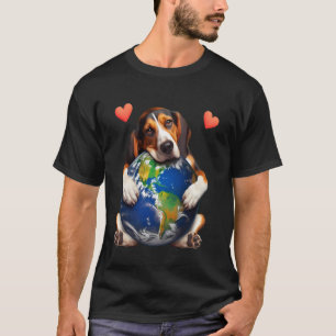 Treeing Walker Coonhound Hond Aardedag Knuffel Lie T-shirt