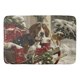 Treeing Walker Coonhound Hond Kerstfeest Badmat