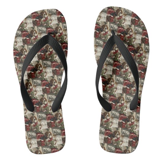 Treeing Walker Coonhound Hond Kerstfeest Teenslippers (Voetbed)