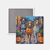 Treeing Walker Coonhound In Halloween Costumes Magneet (Voorkant / Achterkant)