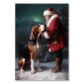 Treeing Walker Coonhound Kerstman Kerstmis Kaart (Achterkant)