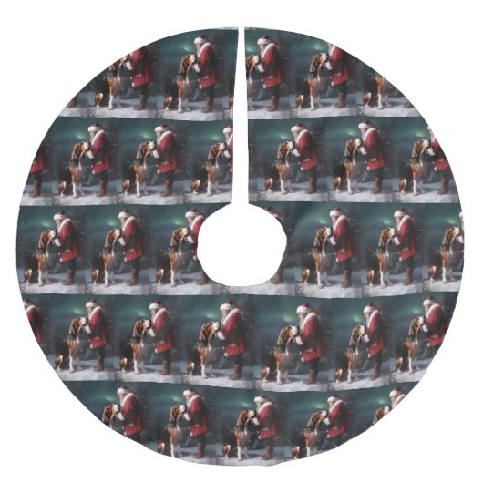 Treeing Walker Coonhound Kerstman Kerstmis Kerstboom Rok (Voorkant)