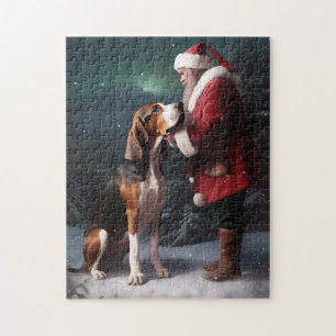 Treeing Walker Coonhound Kerstman Kerstmis Legpuzzel