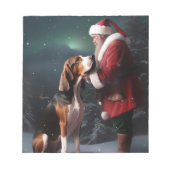 Treeing Walker Coonhound Kerstman Kerstmis Notitieblok (Voorkant)