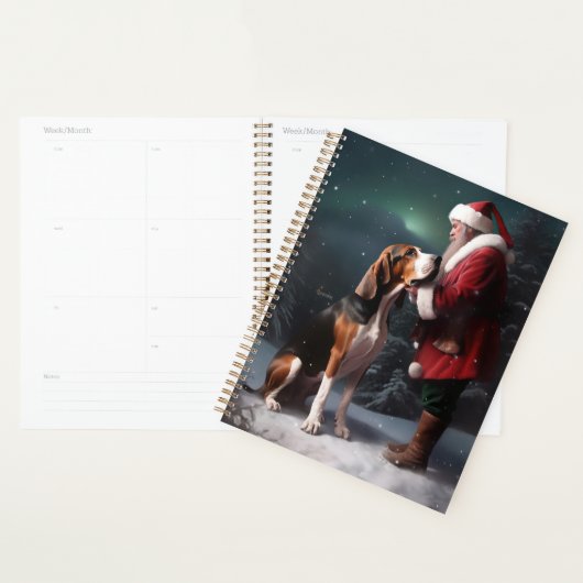 Treeing Walker Coonhound Kerstman Kerstmis Planner (Display)