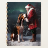 Treeing Walker Coonhound Kerstman Kerstmis Planner (Voorkant)