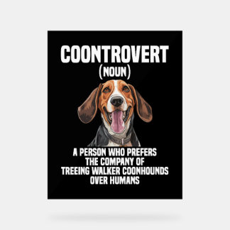 Treeing Walker Coonhound Lover Dog Controvert Acryl Bord