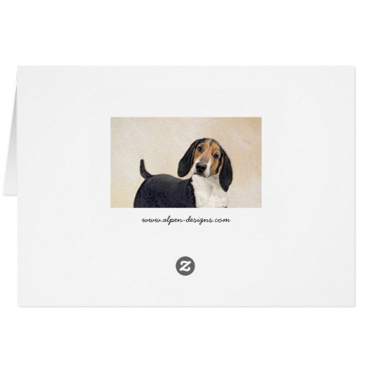 Treeing Walker Coonhound Peinture - Art original (Dos Horizontal)