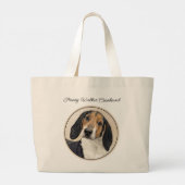 Treeing Walker Coonhound Schilderen Originele Hond Grote Tote Bag (Achterkant)