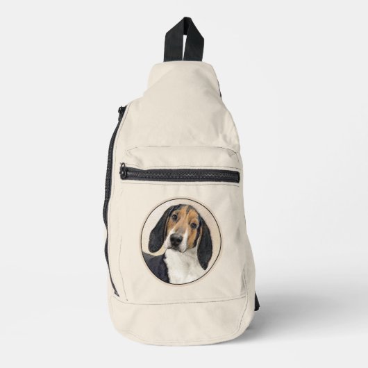 Treeing Walker Coonhound Schilderen Originele Hond Sling Bag (Voorkant)