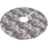 Treeing Walker Coonhound Snow met kerst Pet Kerstboom Rok (Gekanteld)