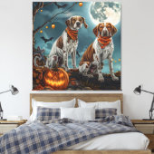 Treeing Walker Halloween Spoken Spook Canvas Afdruk (Insitu (Slaapkamer))