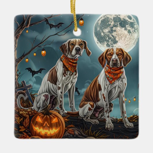 Treeing Walker Halloween Spoken Spook Keramisch Ornament (Voorkant)