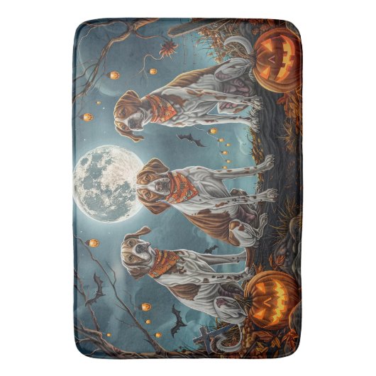 Treeing Walker Halloween Spooky Badmat (Voorkant Verticaal)