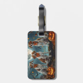 Treeing Walker Halloween Spooky Bagagelabel (Achterkant verticaal)