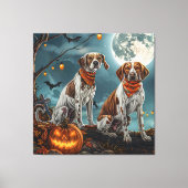 Treeing Walker Halloween Spooky Canvas Afdruk (Voorkant)