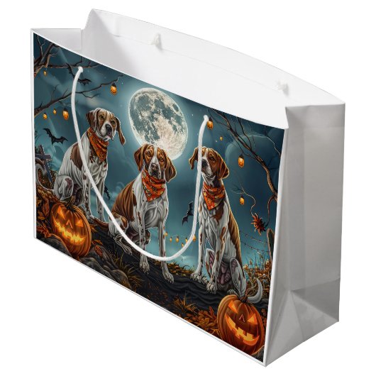 Treeing Walker Halloween Spooky Groot Cadeauzakje (Achterkant Gekanteld)