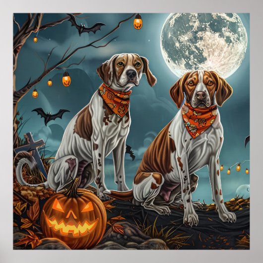 Treeing Walker Halloween Spooky Poster (Voorkant)