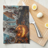 Treeing Walker Halloween Spooky Theedoek (Quarter Fold)