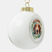 Treeing Walker Kerstkrans Feestelijke Pup Keramische Bal Ornament (Links)
