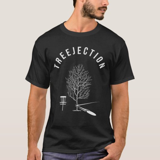 Treejection Disk Golf Funny Tree Frisbee Golf Disk T-shirt (Voorkant)
