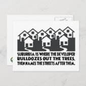 Treeless suburbia briefkaart (Voorkant / Achterkant)