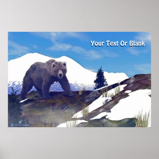 Treeline Grizzly Poster (Voorkant)