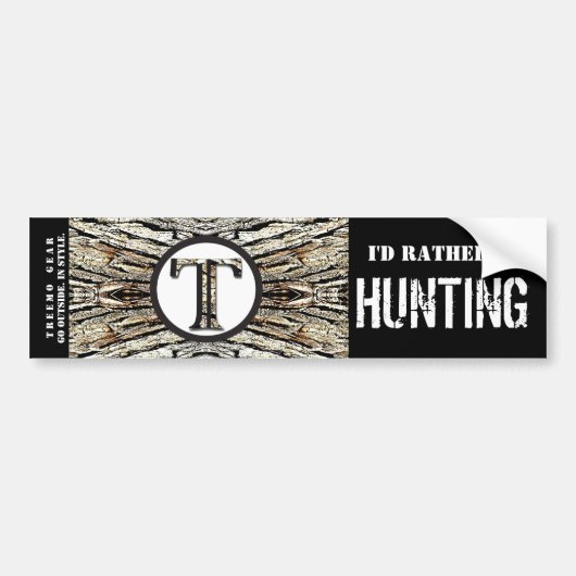 Treemo Gear Camo Persoonlijke Bumpersticker - Hunt (Voorkant)