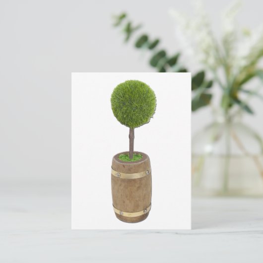 TreePlantedRainBarrel050811 Briefkaart (Staand voorkant)