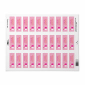 Trees and Twinkles Pink Return Address Label (Full Sheet)