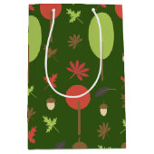 Trees Autumn Herfst Acorn Leaves Medium Cadeauzakje (Voorkant)