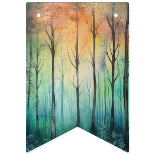 trees backdrop vlaggetjes (Tweede vlag)