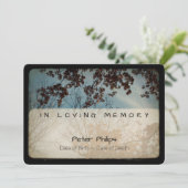 Trees begrafenisherdenkingsdienst kaart (Staand voorkant)