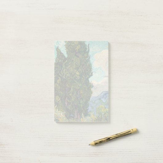 Trees by Vincent Van Gogh Post-it® Notes (Op bureau)