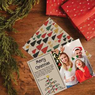  Trees Charm: Vrolijk Kerstfeest Foto Feestdagenkaart