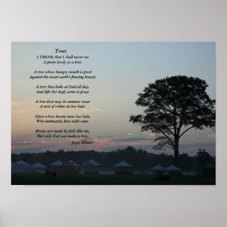 Trees, een gedicht van Joyce Kilmer Poster
