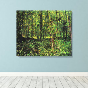 Trees en Undergrowth door Vincent van Gogh Canvas Afdruk