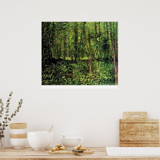 Trees en Undergrowth door Vincent van Gogh Poster (Keuken)