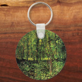 Trees en Undergrowth door Vincent van Gogh Sleutelhanger (Voorkant)