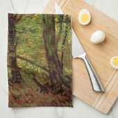 Trees en Undergrowth door Vincent van Gogh Theedoek (Quarter Fold)