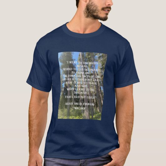 Trees Forest Bossen Thoreau T-shirt (Voorkant)
